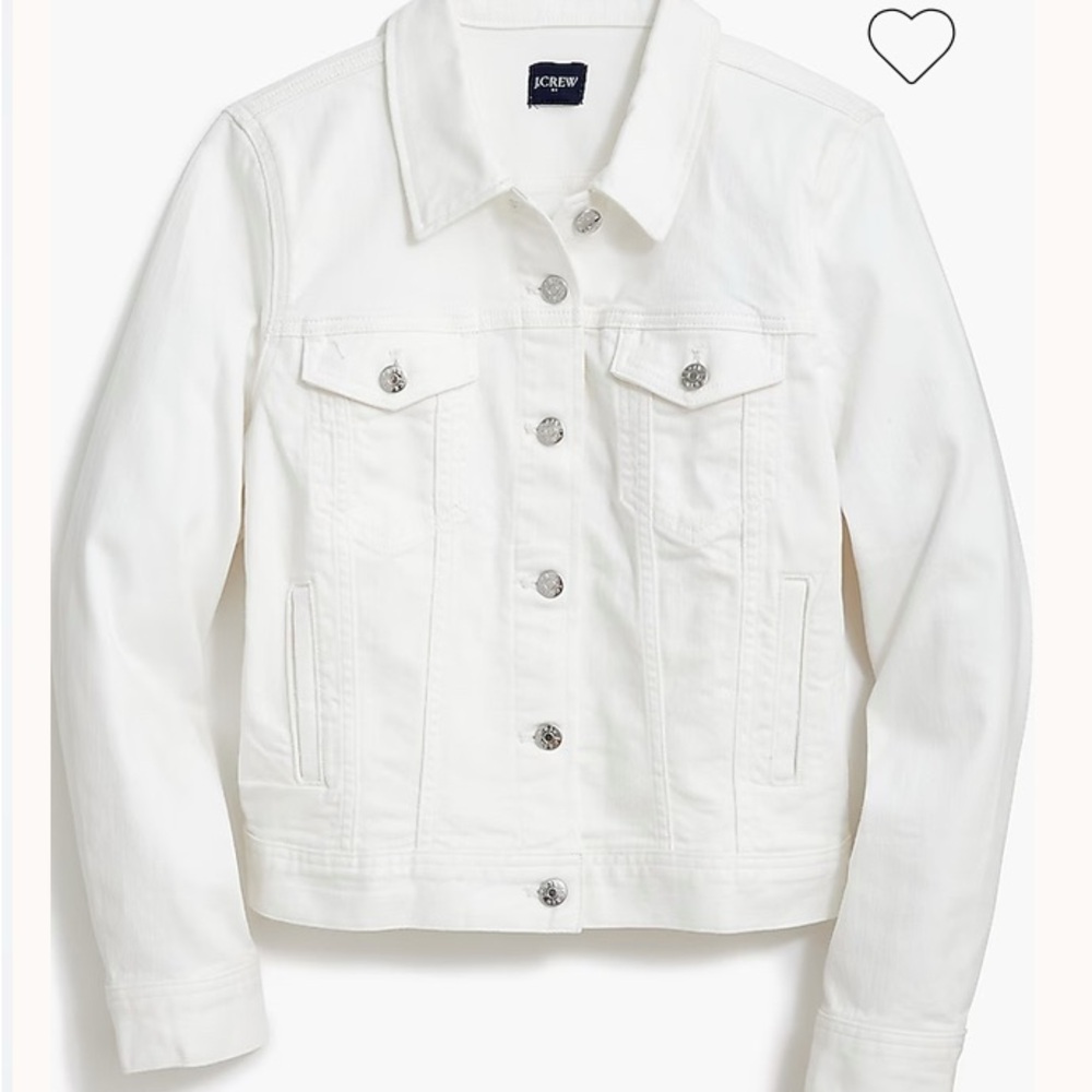 J. Crew Classic White Denim Jacket NWT